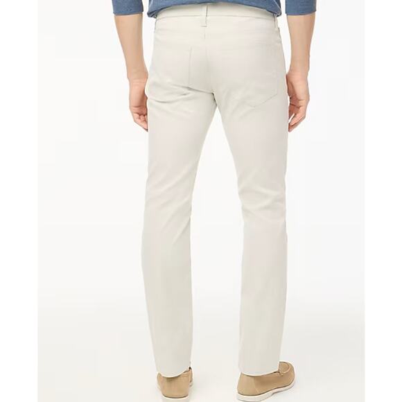 J.Crew Flex Slim-Fit Tech Chino Pants 35x32 Stone Gray Moisture Wicking Stretch - Picture 2 of 8